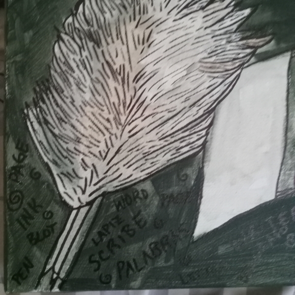 Bookshelf Painting (Handmade) - Picture 2 of 3